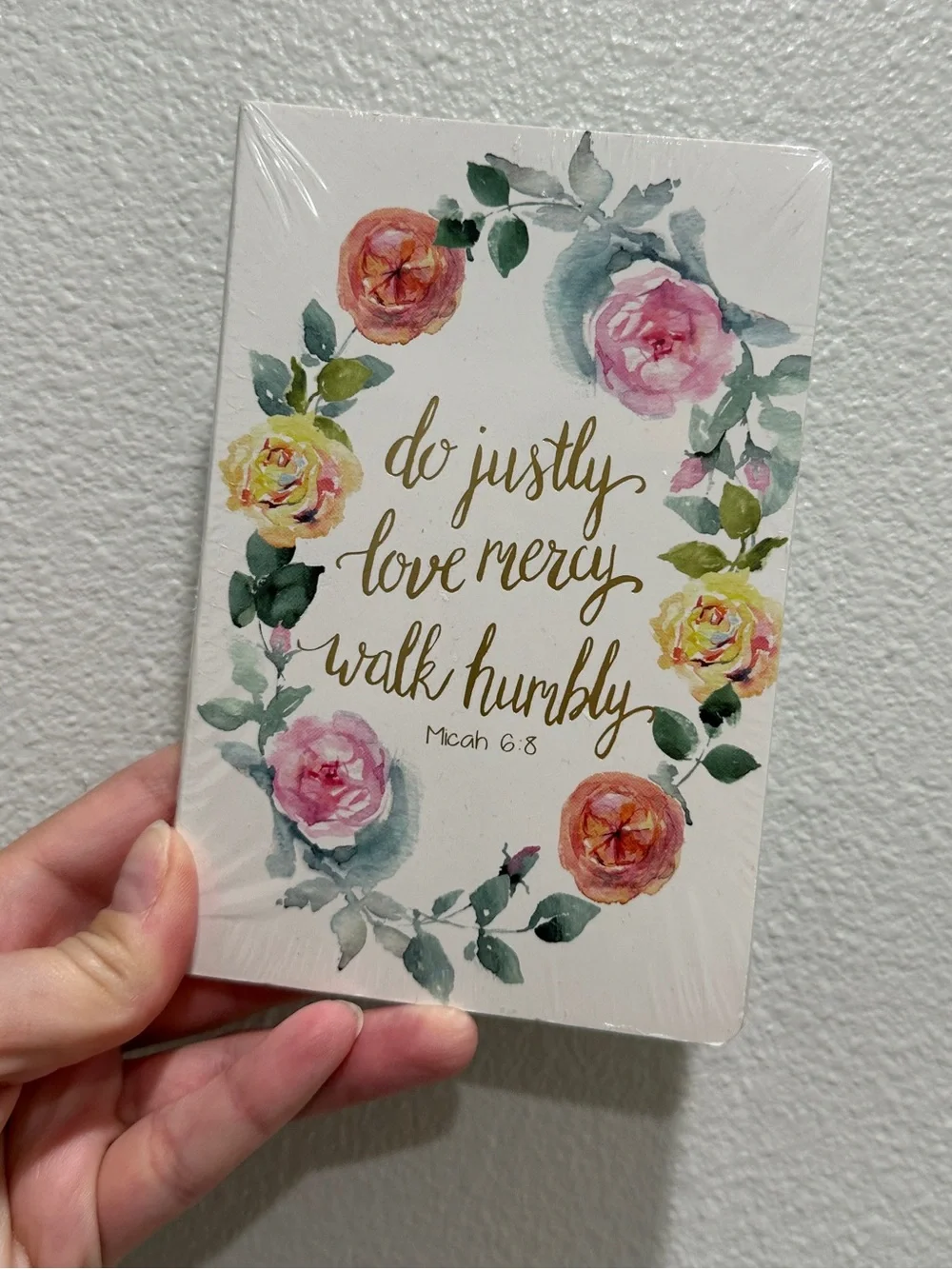 Eccolo Floral Scripture Journal Set - Pink, Yellow, Gray